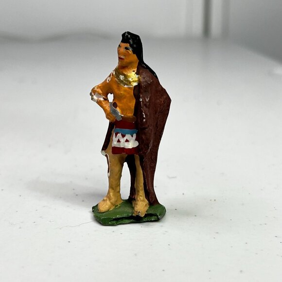 Vintage Metal Native American Thanksgiving Village 2 1/2" Figurine - Picture 5 of 9